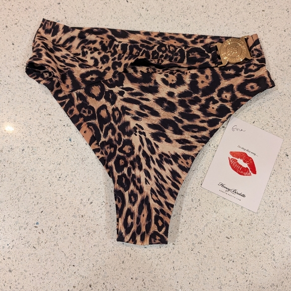 Honey Birdette Austin Leopard Swim bottoms S - Picture 2 of 5
